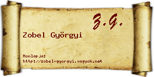 Zobel Györgyi névjegykártya